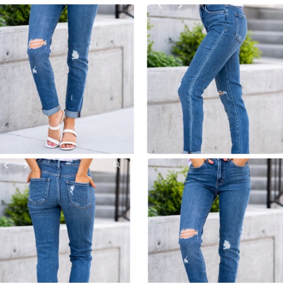 Flying Monkey Moon Legend Mom Jeans Women’s 25 (Inseam 29) Distressed Stretch - Picture 2 of 11